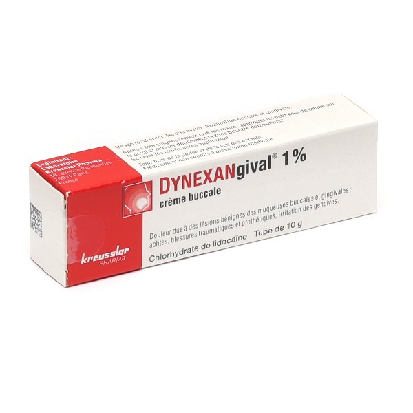 Dynexangival Crème buccale Lidocaïne - Aphtes - Plaies bouche