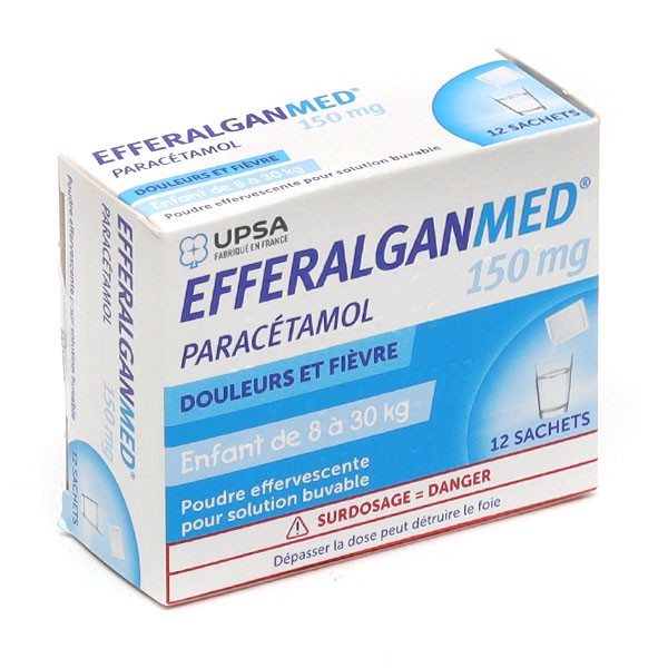 Efferalgan 150 mg poudre sachets
