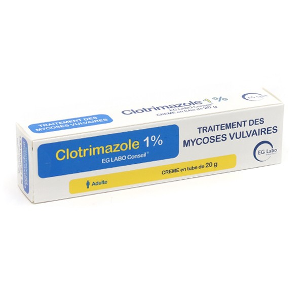 Clotrimazole 1 % crème mycose vulvaire