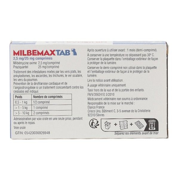 Milbemax Chien comprimé vermifuge