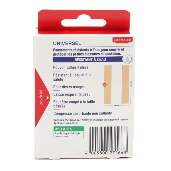 Elastoplast Universel pansements résistant à l'eau à découper