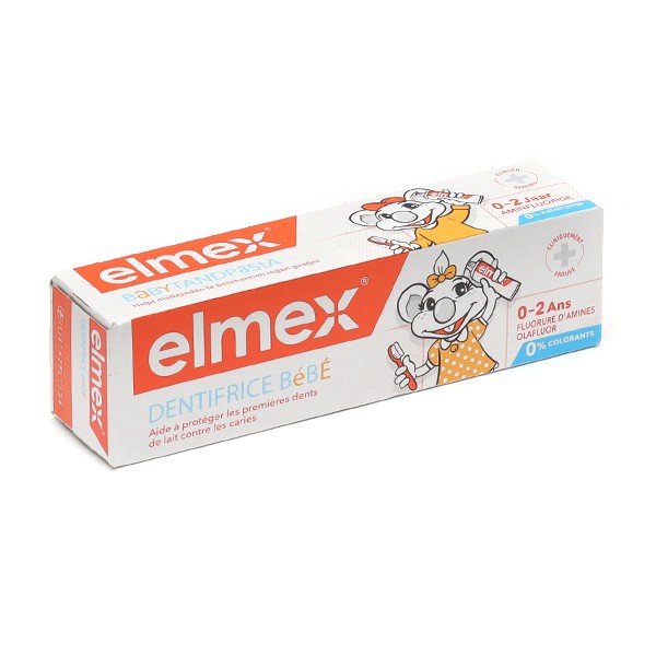 Elmex dentifrice Bébé - Plaque dentaire - Brossage des dents - 0-2 ans