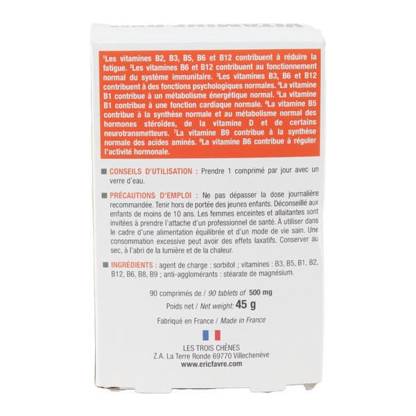 Eric Favre Vitamine B Max comprimés