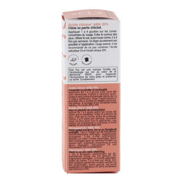 Etat pur acide citrique AHA 20%