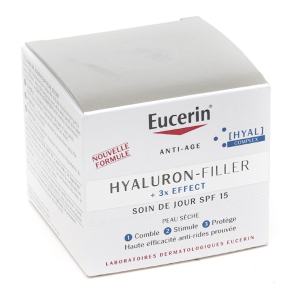 Eucerin Hyaluron Filler + 3x effect soin de jour SPF 15 peau sèche