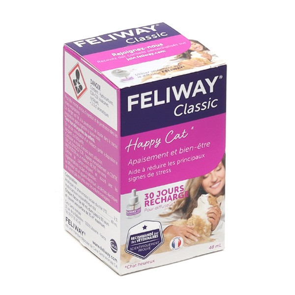 Feliway Classic Recharge pour diffuseur de phéromone facial - Stress