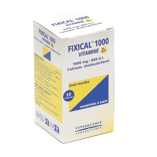 Fixical 1000 Vitamine D3 1000 mg/800 UI comprimés