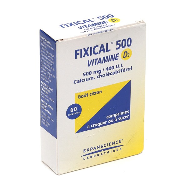 Fixical 500 Vitamine D3 500 mg/400 UI comprimé