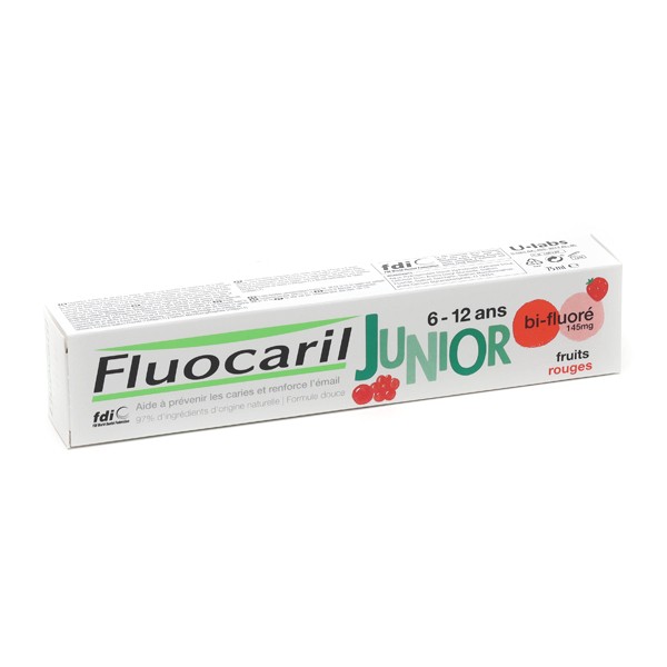 Fluocaril Junior dentifrice Fruits rouges 6-12 ans