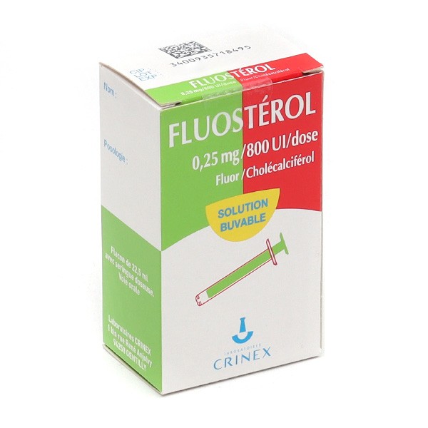 Fluostérol 0,25 mg/800 UI/dose  gouttes