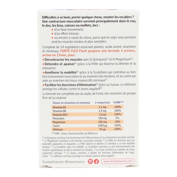 Forté Flex Flash D Contract' Muscles comprimés