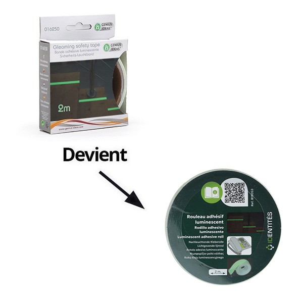 Rouleau adhésif luminescent 2mx2cm