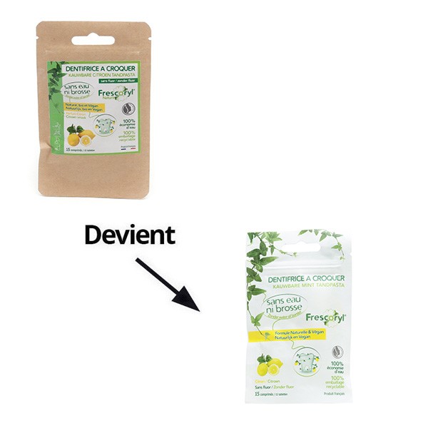 Frescoryl Nature Dentifrice à croquer citron comprimés