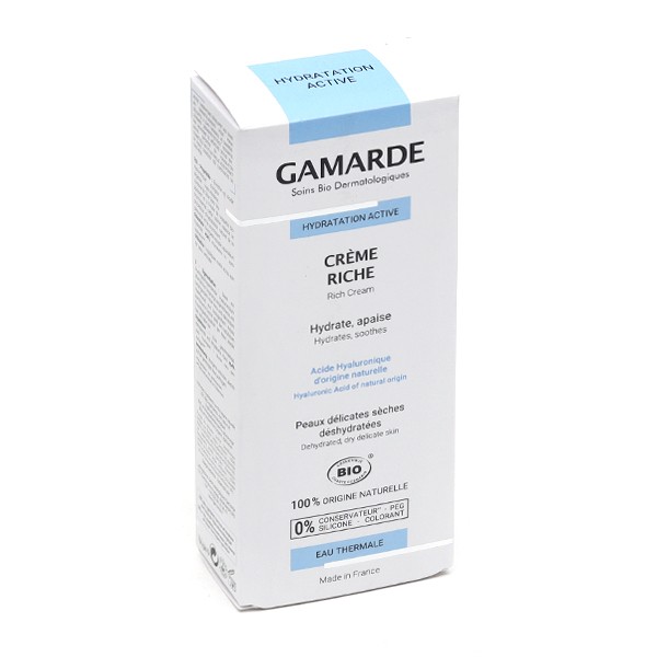 Gamarde Hydratation active Crème riche Bio