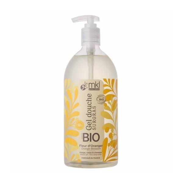 MKL gel douche surgras Fleur d'Oranger bio