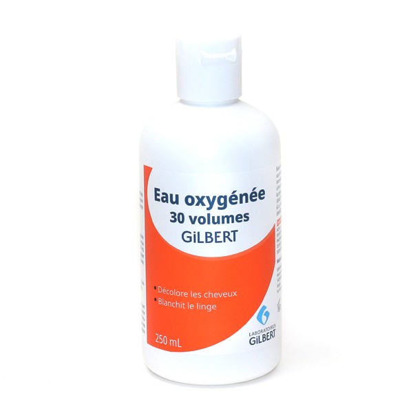 Eau oxygénée 30 volumes Gilbert Décoloration du linge et des cheveux
