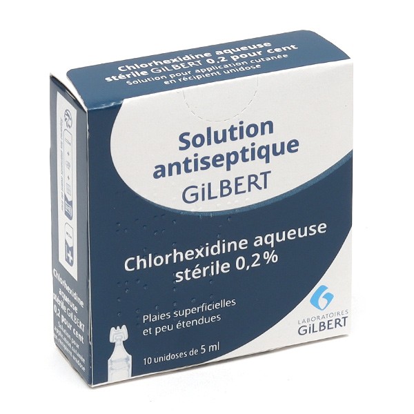 Gilbert chlorhexidine aqueuse 0,2 % solution unidoses