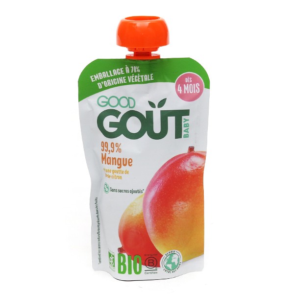 Good Gout Compote de mangue bio en gourde Dessert Bébé dès 4 mois