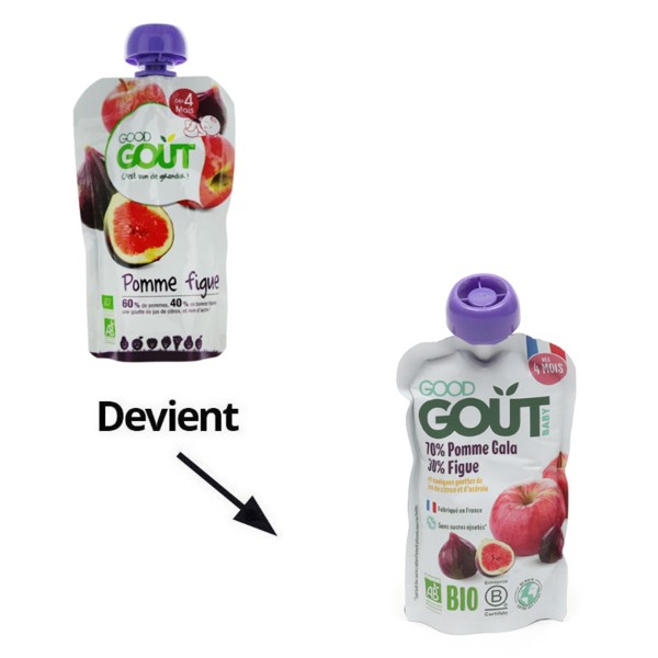 Good Goût compote pomme figue Bio Dessert Bébé dès 4 mois