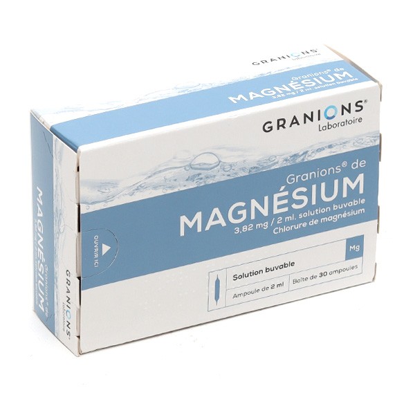 Granions de magnésium 3,82 mg/2 ml ampoules