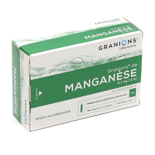Granions de manganèse 0,1 mg/2 ml ampoules