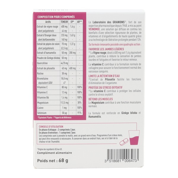 Granions Veinomix comprimés