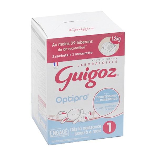Guigoz Optipro lait 1er âge - Bébé 0-6 mois - Nutrition infantile