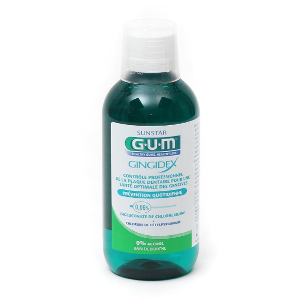 Bain de bouche Gum Gingidex Gingivite Protection gencives