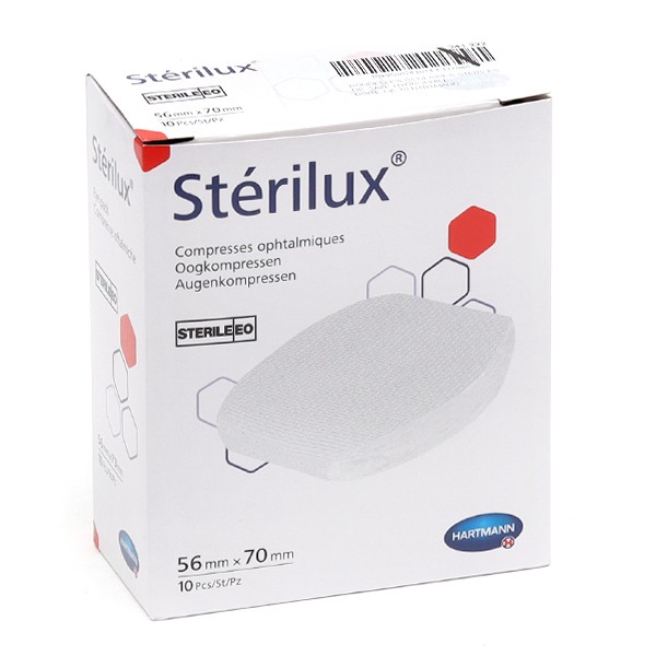 Stérilux compresse ophtalmique 56mmx70mm
