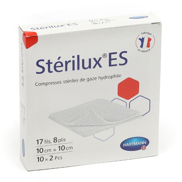 Stérilux compresse de gaze 10 cmx10 cm
