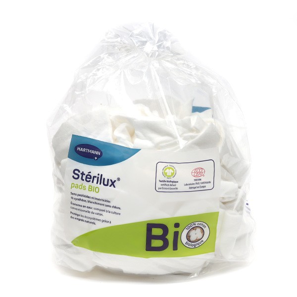 Stérilux Pads Bio rectangles de coton