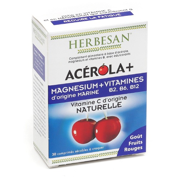Herbesan Acérola+ Magnésium et Vitamines comprimés à croquer