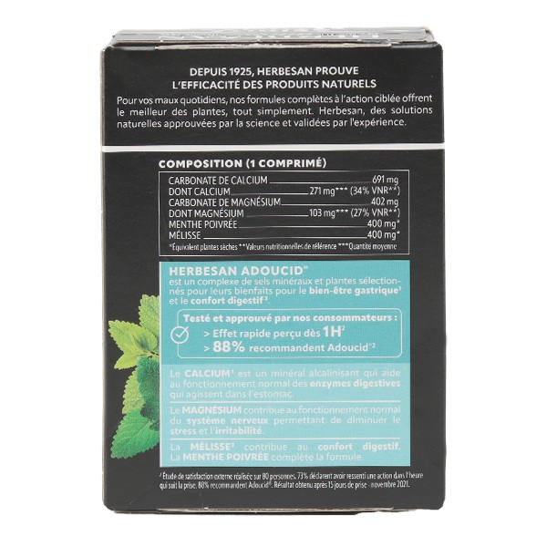 Herbesan Acidité Estomac Adoucid reflux à croquer
