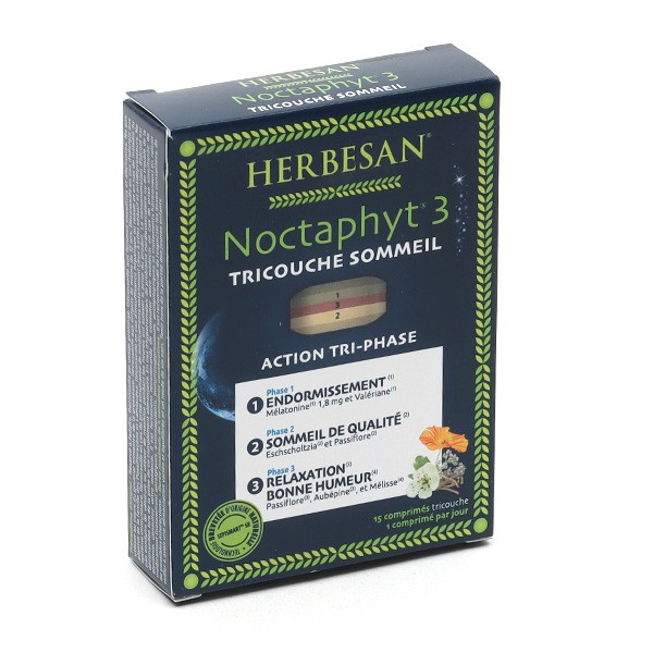 Herbesan Noctaphyt 3 Tricouche Sommeil comprimés