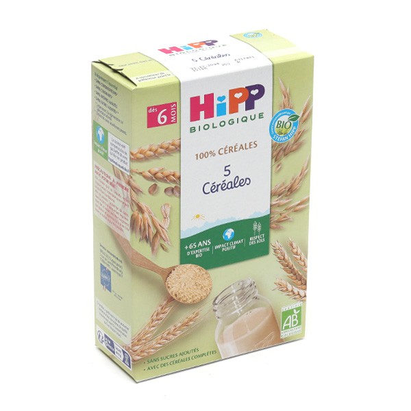 HiPP 5 céréales bio - Bébé dès 6 mois - Sans gluten