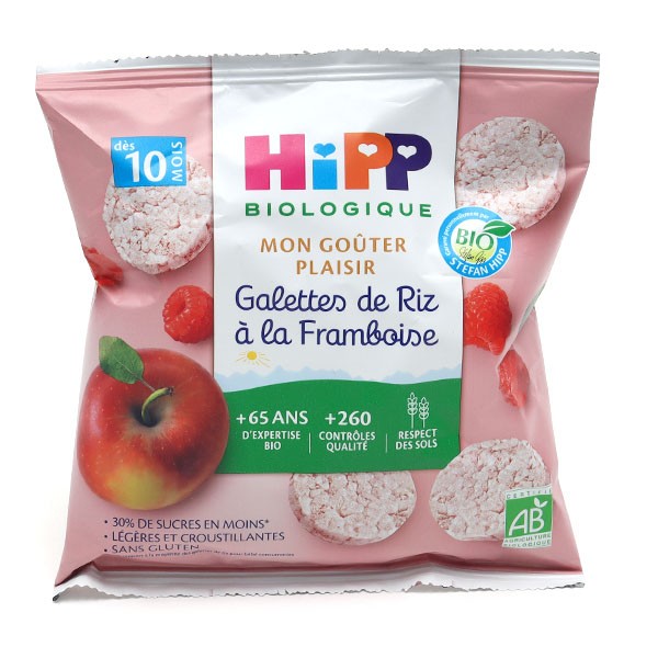 HiPP Galettes de riz à la framboise Bio