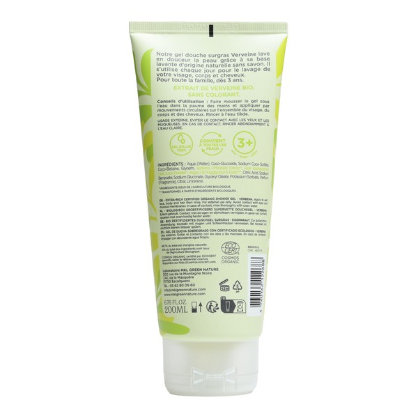 MKL Gel douche surgras Verveine bio