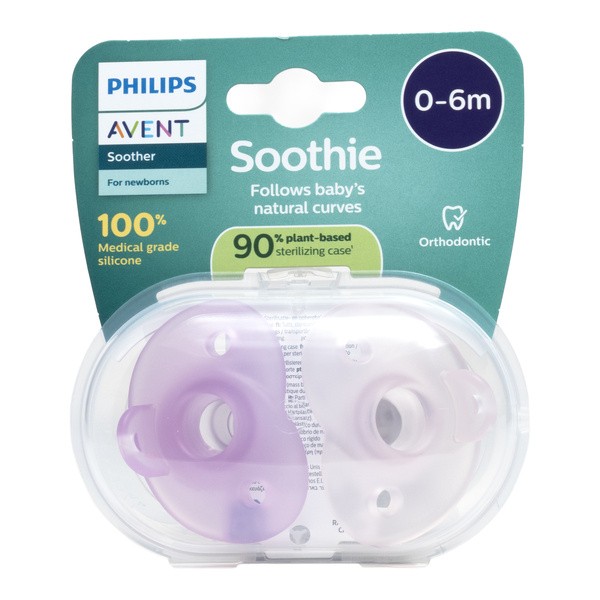 Avent Soothie Sucette silicone 0-6 mois lot de 2