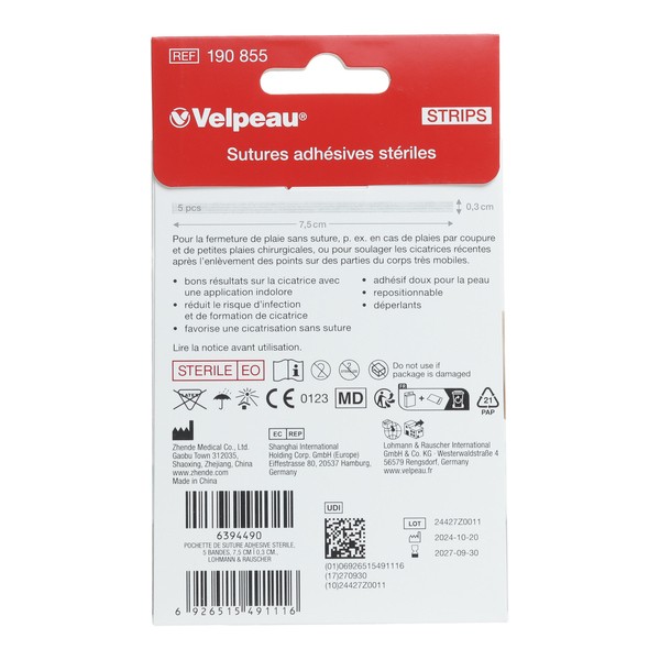 Velpeau Strips Suture adhésive stérile