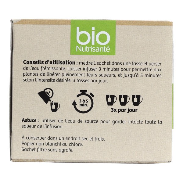 Bio Nutrisanté Thé noir Détente sachets