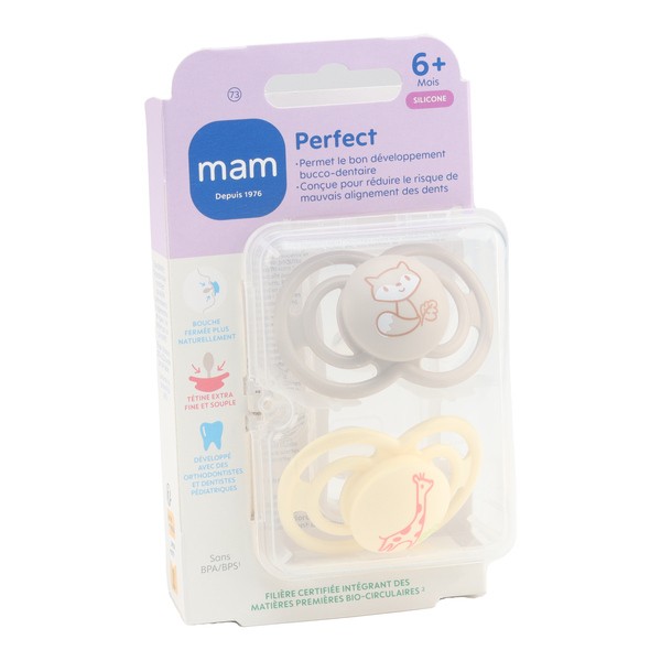 MAM Perfect Sucette silicone anatomique +6 mois