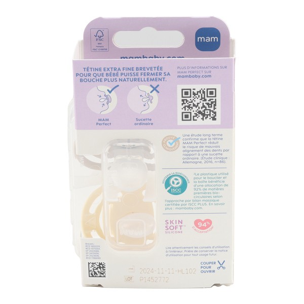MAM Perfect Sucette silicone anatomique +6 mois
