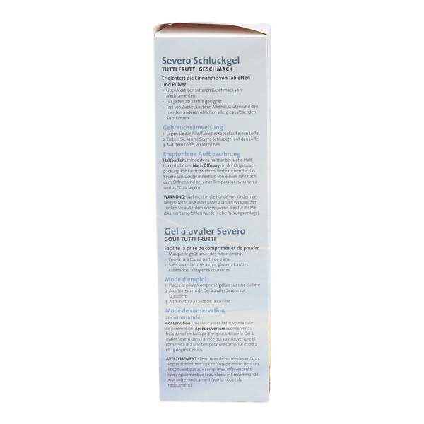 Gel pour avaler les médicaments Severo