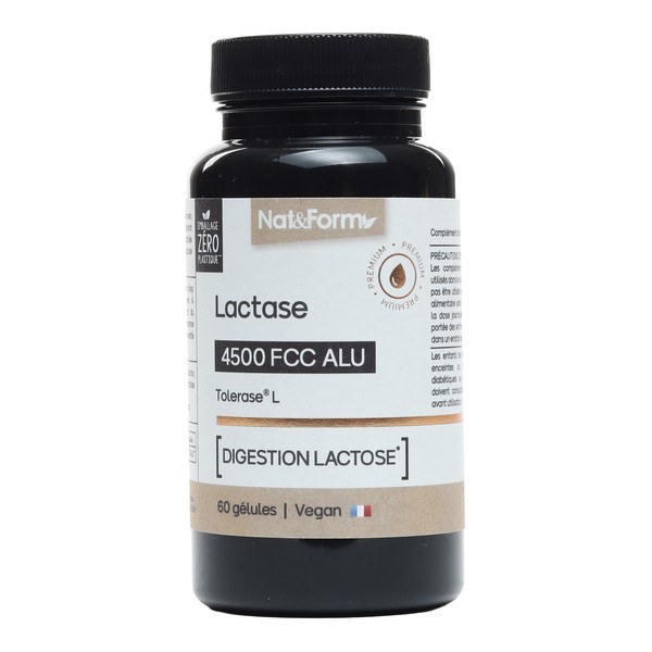 Nat et Form Lactase 4500 FCC ALU gélules