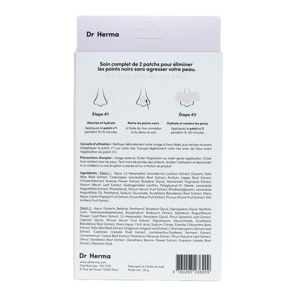 Dr Herma Patch anti points noirs pour le nez