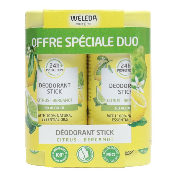 Weleda déodorant stick 24h bio Citrus bergamote