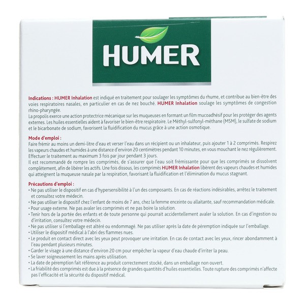 Humer Inhalation comprimés effervescents