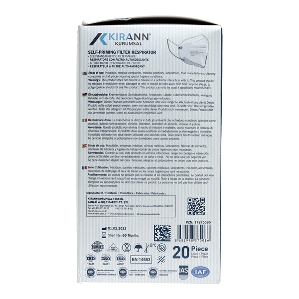 Masque FFP2 NR Kirann