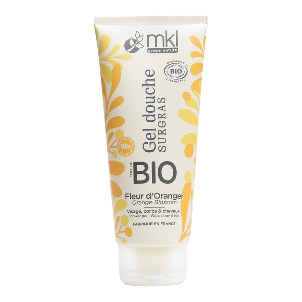 MKL gel douche surgras Fleur d'Oranger bio