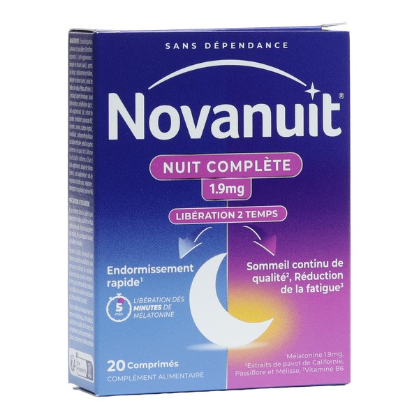 Novanuit Nuit complète 1,9 mg comprimés